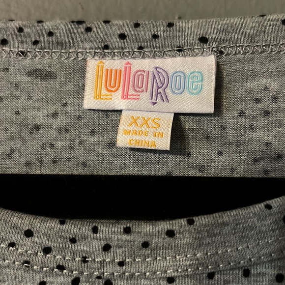 NWT Lularoe Julia dress in black and gray multi. Size XXS. - Picture 2 of 6